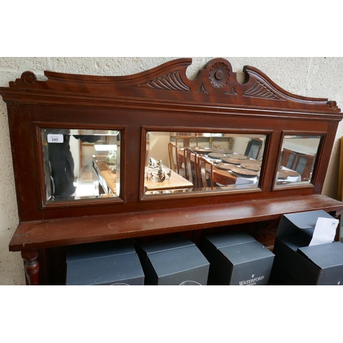 345 - Mahogany mirror-back sideboard - Approx W: 119cm D: 43cm H: 167cm