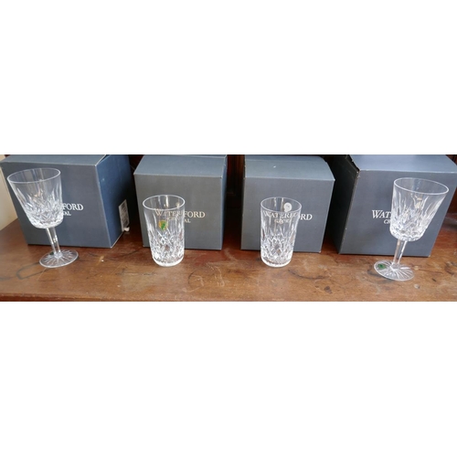 346 - Set of 6 goblets and a set of 6 tumblers by Waterford Crystal - boxed and unused