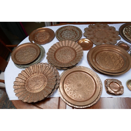 356 - Collection of copper display plates