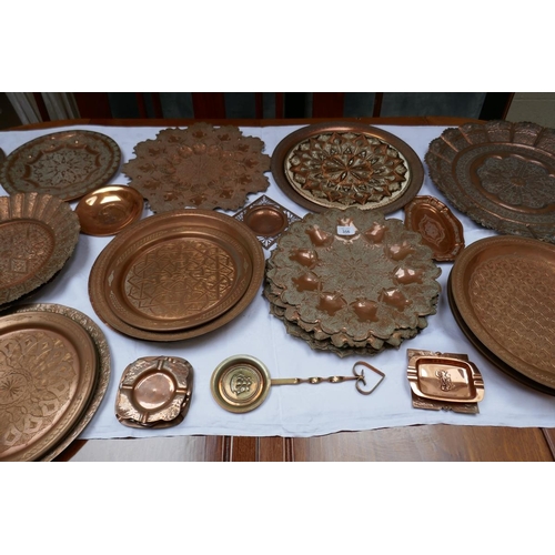 356 - Collection of copper display plates