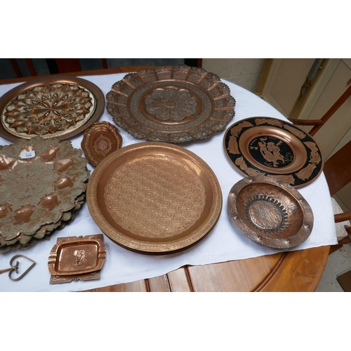 356 - Collection of copper display plates