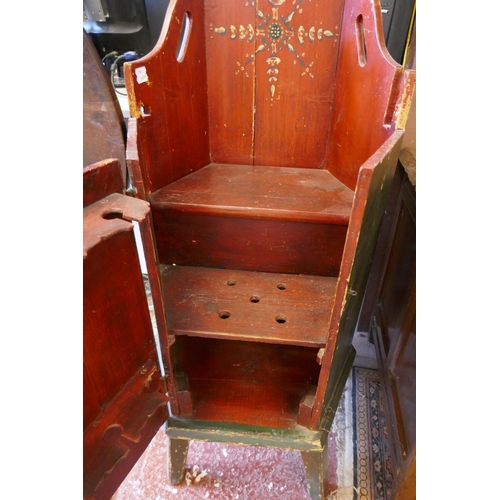 369 - Antique child's seat with original paintwork