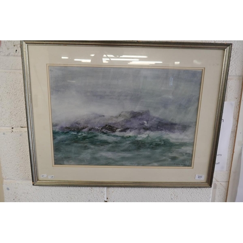 377 - Watercolour Stormy Seascape by Frederick Donald Blake