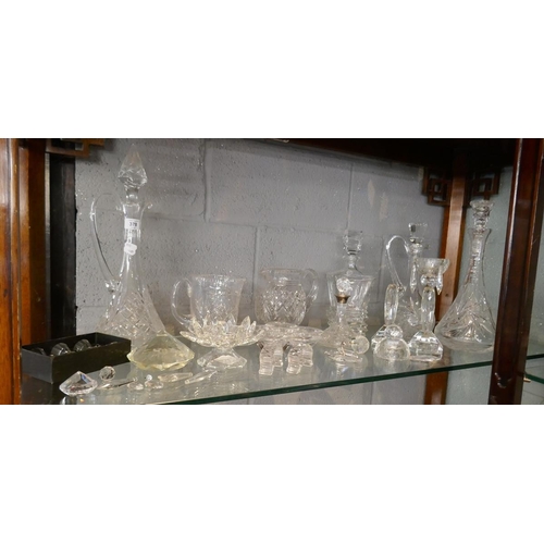 378 - Collection of crystal etc to include silver collared decanter