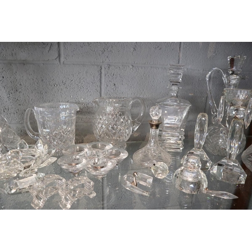 378 - Collection of crystal etc to include silver collared decanter