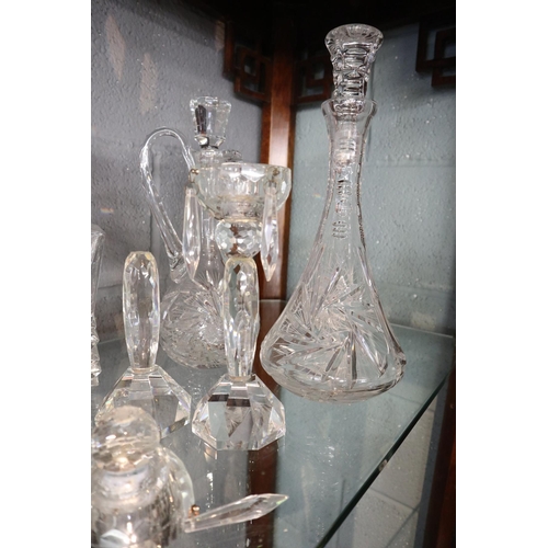 378 - Collection of crystal etc to include silver collared decanter