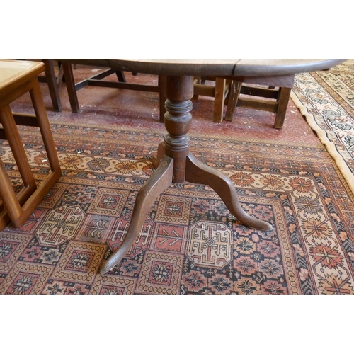 383 - Antique oak tripod table