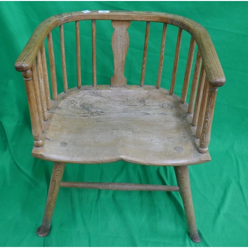 392 - Early primitive stick-back armchair