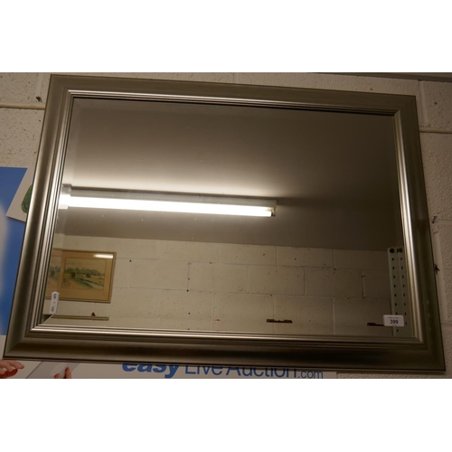 399 - Bevelled glass mirror