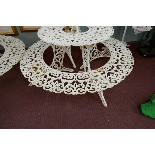 403 - Pair of large cast iron plant stands - Approx height: 62cm