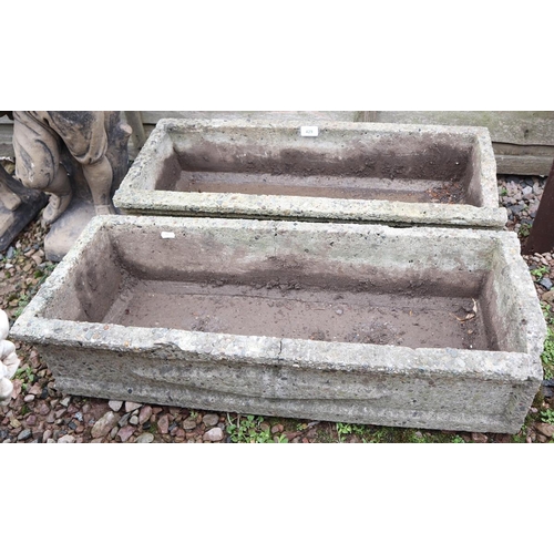 429 - Pair of stone planters 