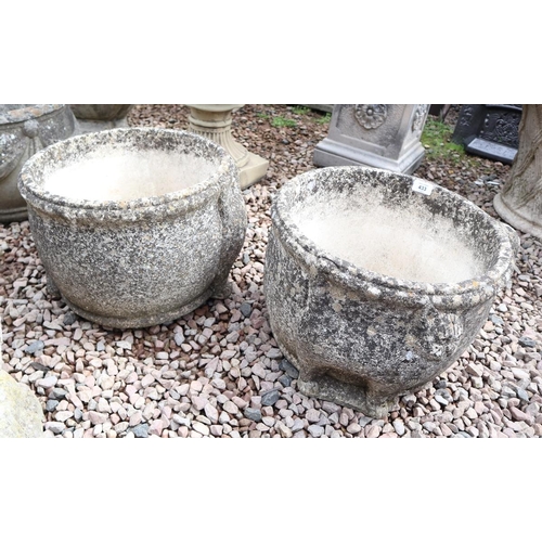 433 - Pair of stone planters