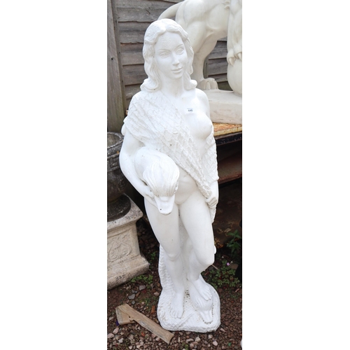 440 - Large painted stone statue - Approx height: 130cm