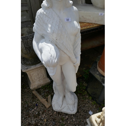 440 - Large painted stone statue - Approx height: 130cm