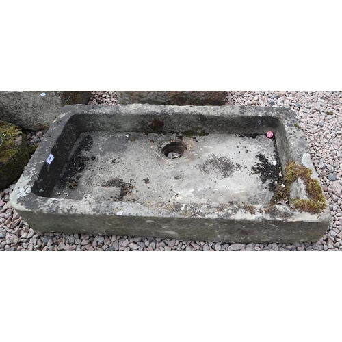 454 - Carved stone flat trough