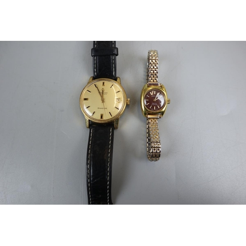 70 - His and hers Certina watches - gents Bristol 235 automatic and ladies Mayfair automatic