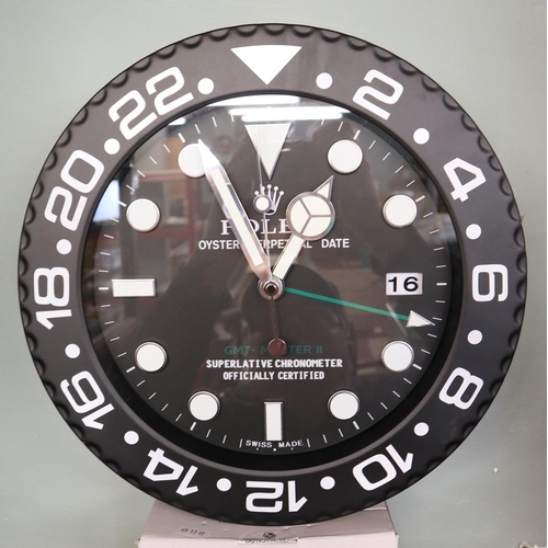 86 - Reproduction Rolex advertising clock with sweeping second hand GMT - Master 2