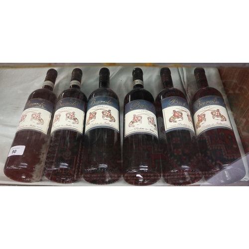 90 - 6 bottles of Barolo Italian red wine