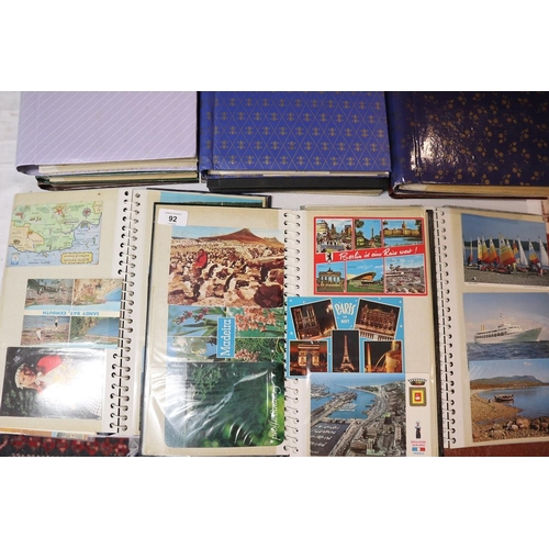 92 - Large collection of populated postcard albums