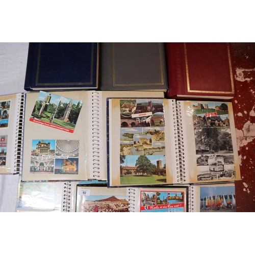 92 - Large collection of populated postcard albums