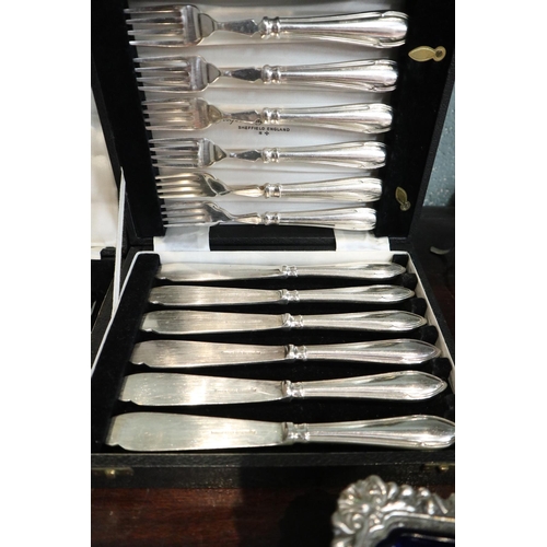 97 - Large collection of silver plated items etc over 2 selves