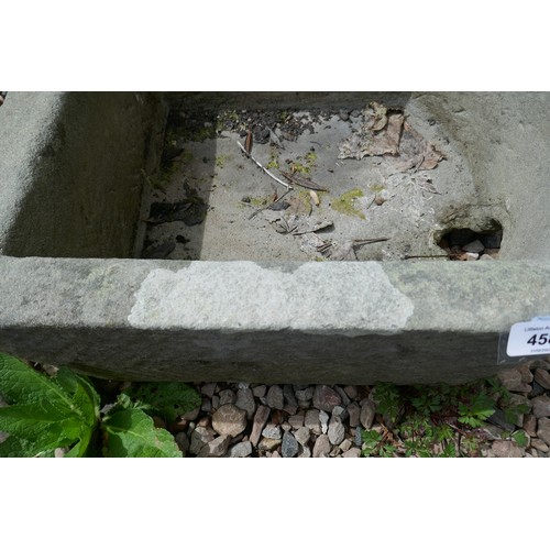 458 - Carved stone flat trough