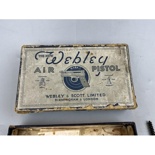 101 - Webley & Smith mark 1 .22 air pistol with original box