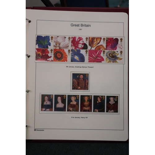 111 - Stamp collection (red albums)