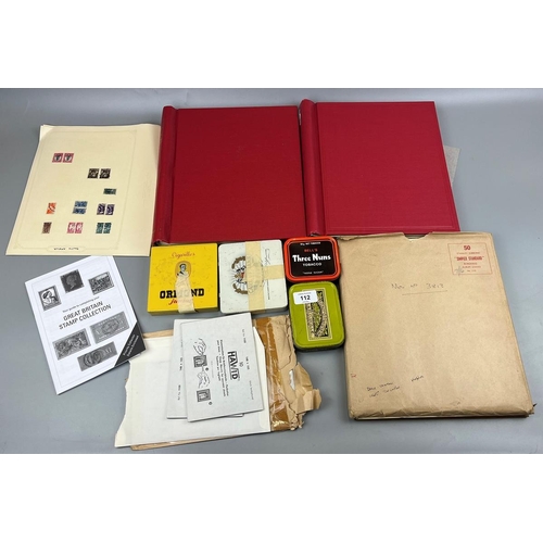 112 - Stamp collection and accessories