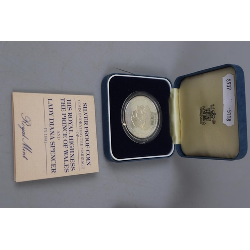 116 - 5 silver proof coins