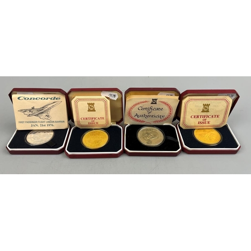 118 - 4 coins to include silver and silver proof Concorde coin commemorating the first flight