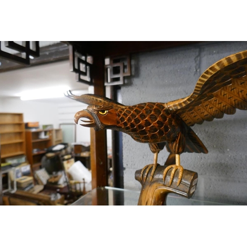 130 - Carved wooden eagle