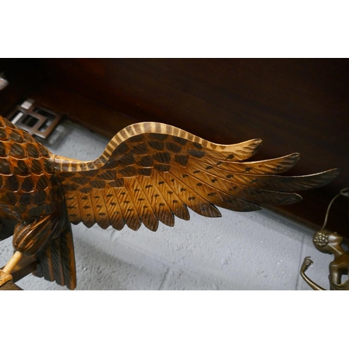 130 - Carved wooden eagle