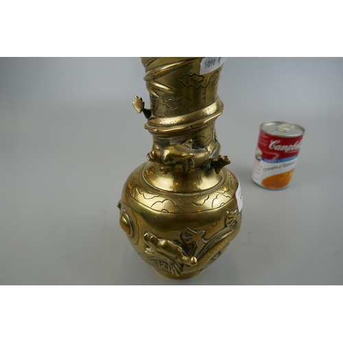 159 - Brass Oriental vase - Approx. height: 24cm