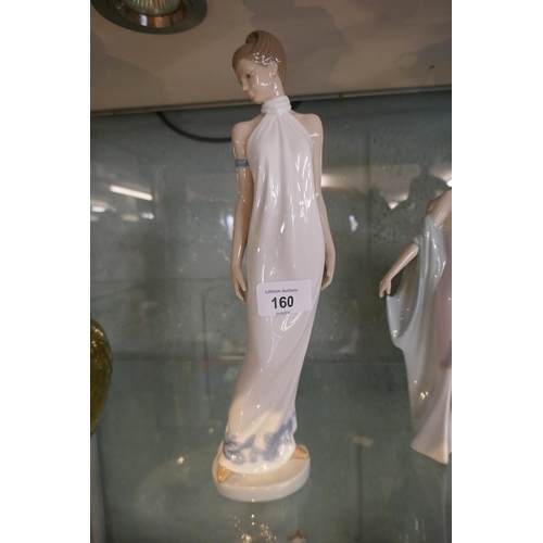 160 - 3 large Lladro and Nao figures