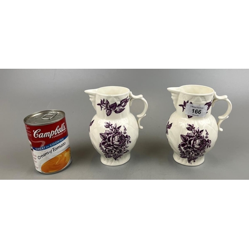 166 - Pair of Royal Worcester Dr Wall jugs - Approx. height: 14.5cm