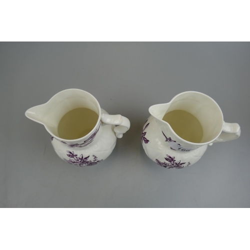 166 - Pair of Royal Worcester Dr Wall jugs - Approx. height: 14.5cm