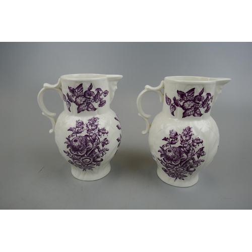 166 - Pair of Royal Worcester Dr Wall jugs - Approx. height: 14.5cm