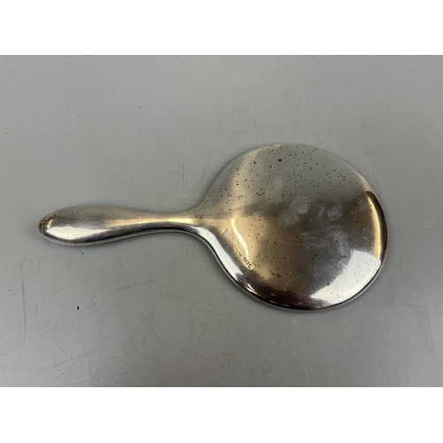 17 - Hallmarked silver hand mirror