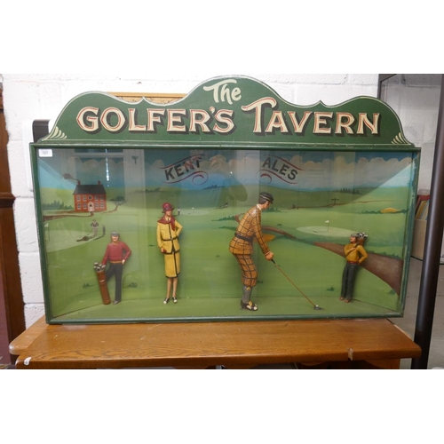 323 - The Golfers Tavern Kent Ales advertising cased diarama