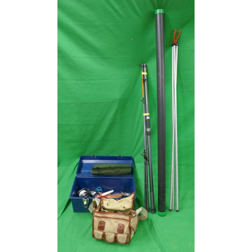 327 - Collection of fly fishing and sea fishing rods and tackle