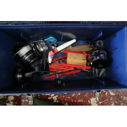 327 - Collection of fly fishing and sea fishing rods and tackle