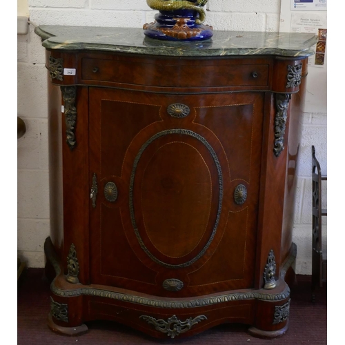 342 - French marble top cabinet - Approx: W: 111cm D: 46cm H: 107cm