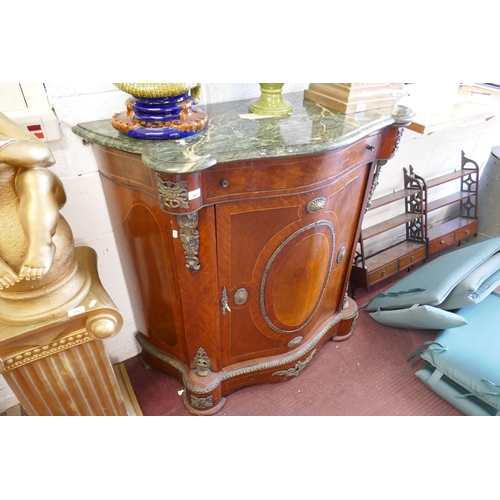 342 - French marble top cabinet - Approx: W: 111cm D: 46cm H: 107cm