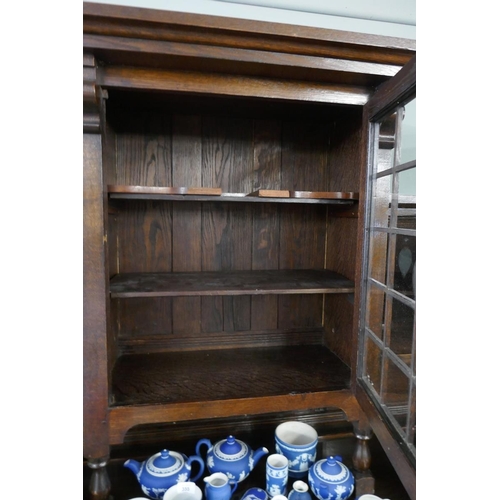 354 - Arts & Crafts oak cabinet - Approx: W: 194cm D: 59cm H: 193cm