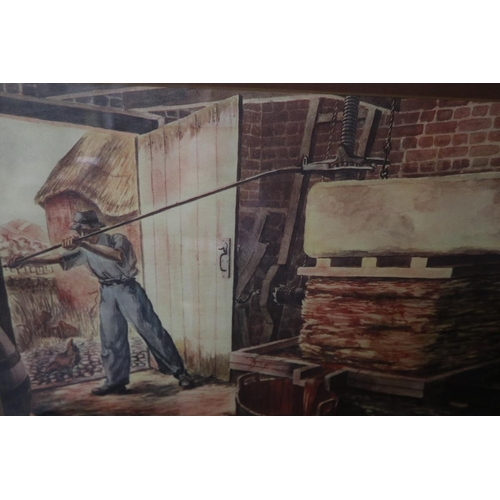 360 - Pair of prints - cider making