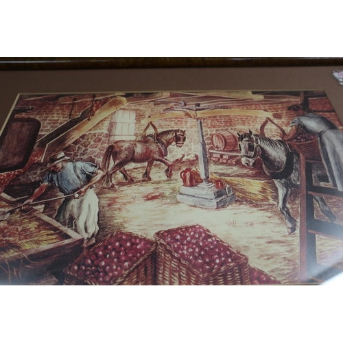 360 - Pair of prints - cider making