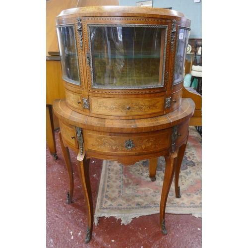 361 - Fine French inlaid & ormolu mounted cabinet - Approx: W: 79cm D: 41cm H: 117cm