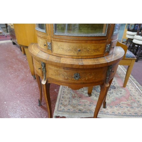 361 - Fine French inlaid & ormolu mounted cabinet - Approx: W: 79cm D: 41cm H: 117cm