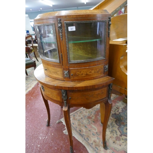 361 - Fine French inlaid & ormolu mounted cabinet - Approx: W: 79cm D: 41cm H: 117cm